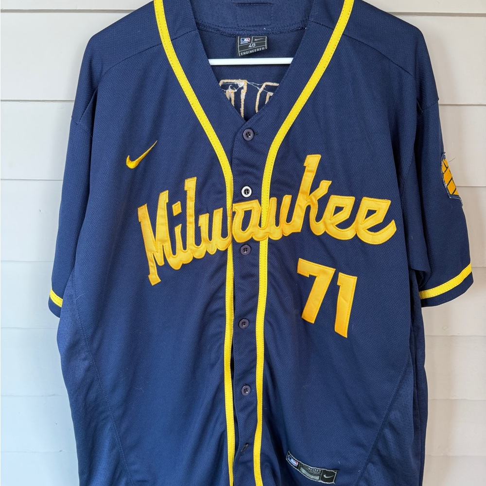 Nike Authentic Milwaukee Brewers Baseball Jersey